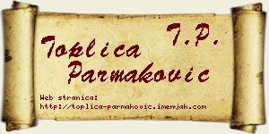 Toplica Parmaković vizit kartica